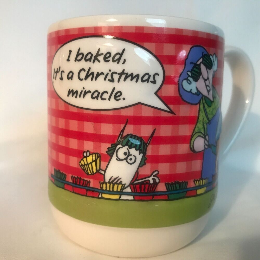 HALLMARK-Maxine And Floyd "I Baked Christmas Miracle" Mug/Cup 1980s VTG